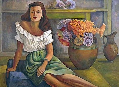 <i>Retrato de mujer,</i> de Diego Rivera, pintado en 1944.