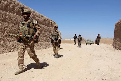 Fuerzas especiales afganas durante una operaci&oacute;n contra los talibanes en Helmand.