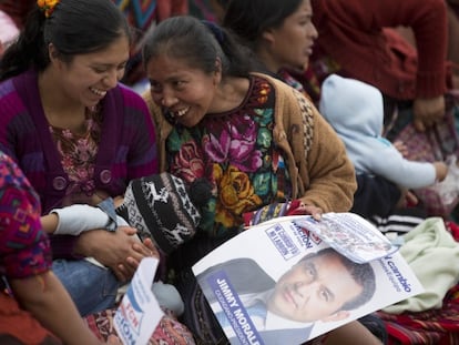 Seguidores del candidato presidencial Jimmy Morales