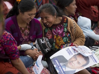 Seguidores del candidato presidencial Jimmy Morales