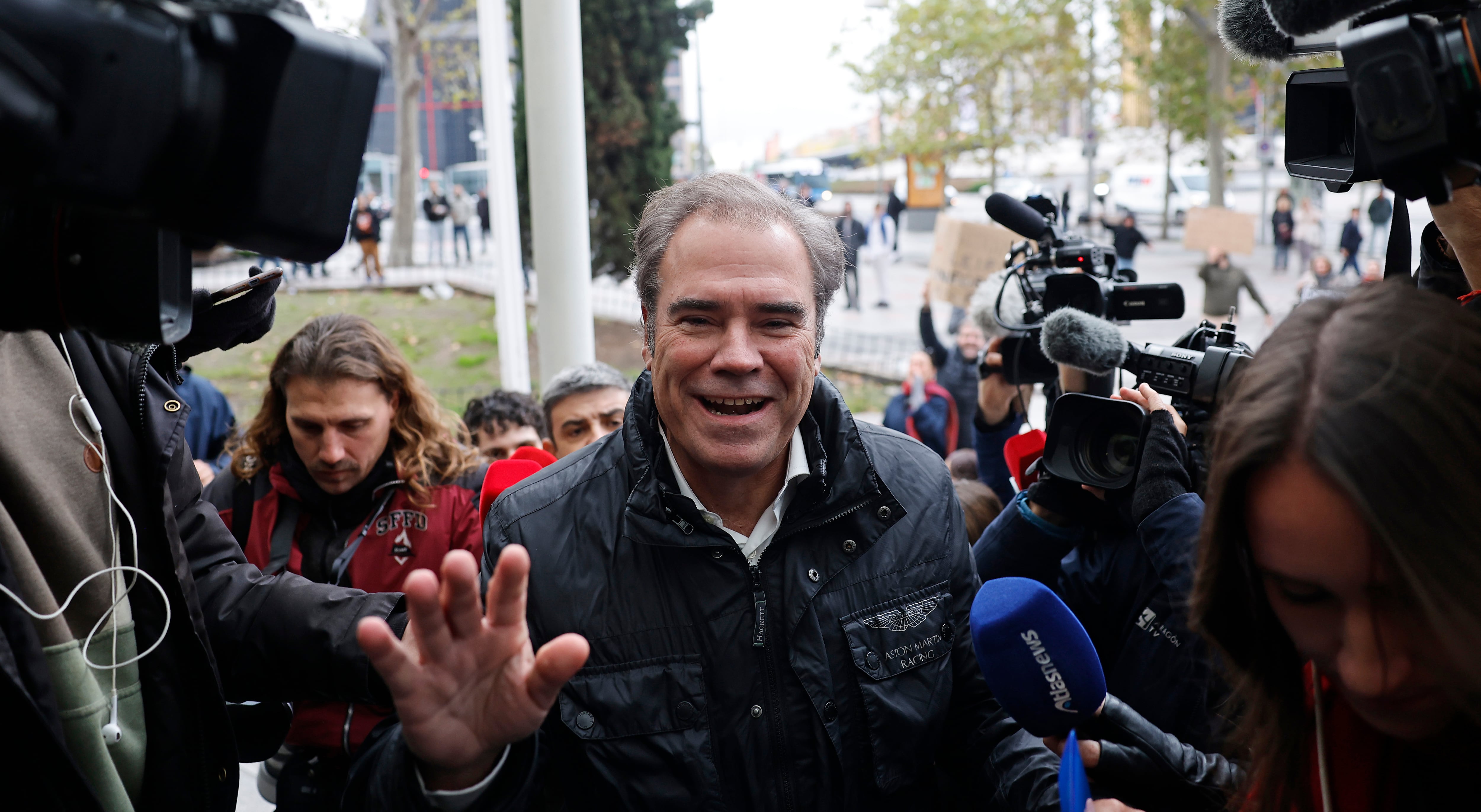 Javier Pérez-Dolset, a su llegada a los juzgados de Plaza de Castilla este miércoles. 