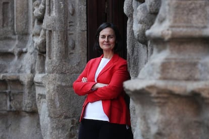 Belén Hermida, candidata de Somos COAM, en la sede del Museo de la Ciudad.