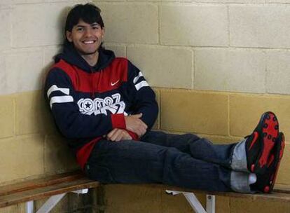 Agüero, durante la entrevista, en la ciudad deportiva del Cerro del Espino.