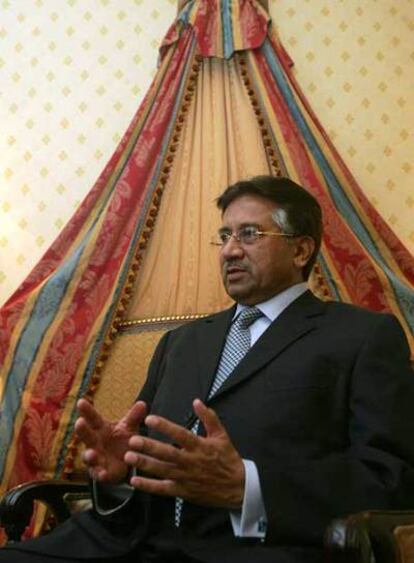 Pervez Musharraf, durante la entrevista.