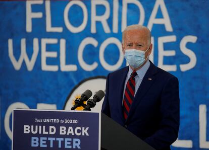 Joe Biden, de campaña en Miami.