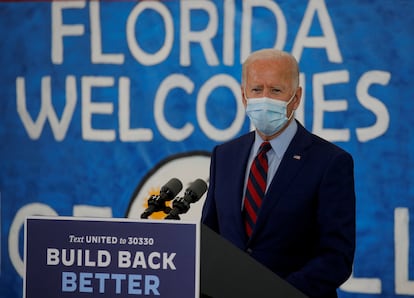 Joe Biden, de campaña en Miami.