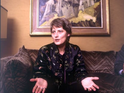 La activista alemana Petra Kelly, retratada en 1984.