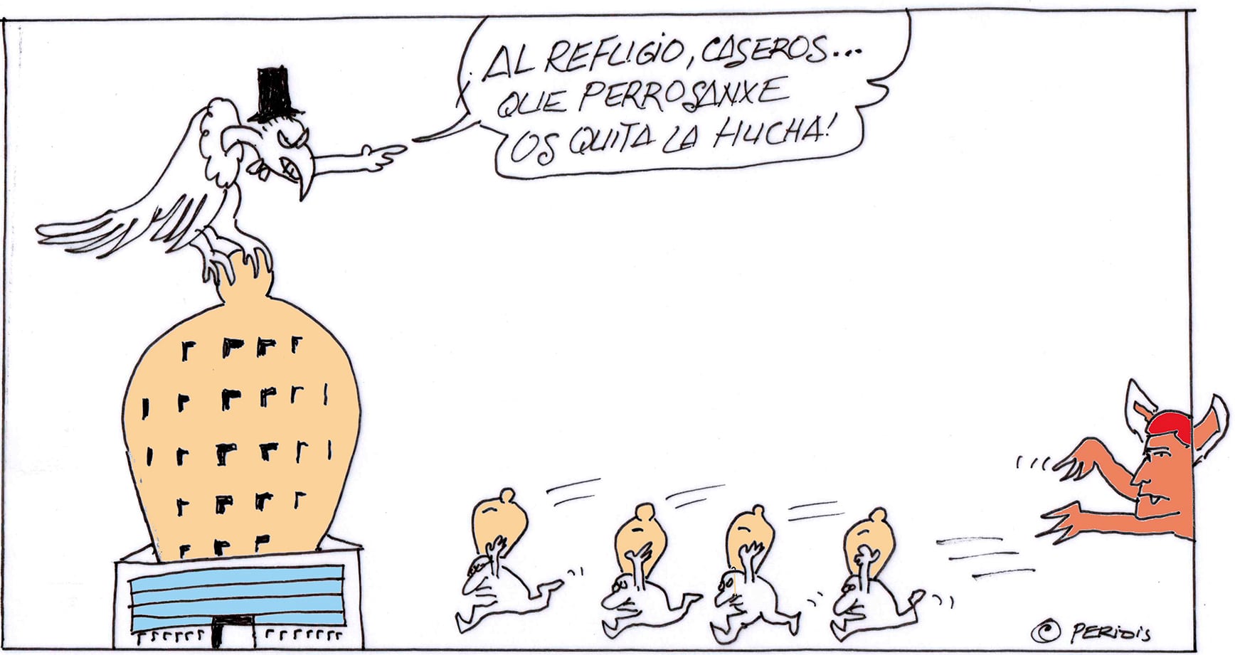 Peridis: To the shelter, home!