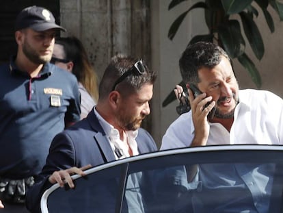 El vicepresidente y ministro del Interior italiano, Matteo Salvini, este jueves en Roma.