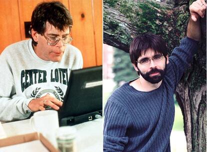 Joe Hill, hijo de Stephen King (en la imagen, tecleando en su ordenador), es también escritor. Con "El traje del muerto" demostró que puede escribir libros de éxito, sin contar con la ayuda de papá.