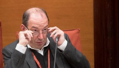Vicent Sanchis en una comparecencia en el Parlament catalán.