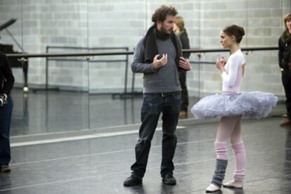 Darren Aronofsky y Natalie Portman durante el rodaje.