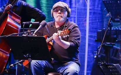 Silvio Rodríguez durante su concierto de ayer en Madrid.