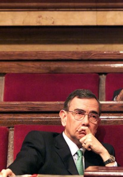 Xavier Pom&eacute;s, en el Parlament en su &eacute;poca de consejero. 