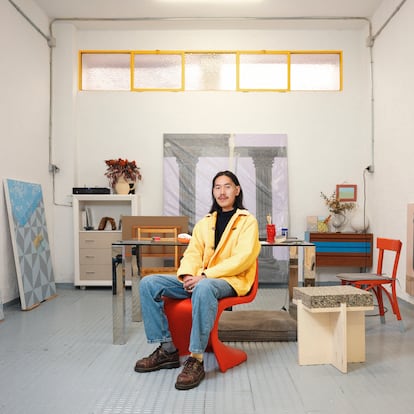 An Wei, en su estudio en el barrio de Urgel.