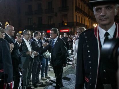 El president Mas, en un acte institucional de la Diada a Barcelona.