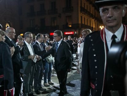 El president Mas, en un acto institucional por la Diada en Barcelona.