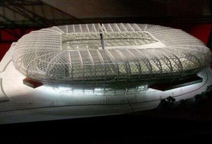 Imagen de la maqueta del futuro San Mamés.