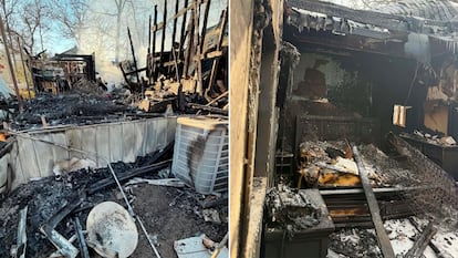 Restos de la casa de la familia Gutiérrez-Pulido, en enero de este año.