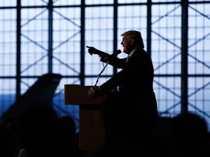 Donald Trump speaking in Denver.