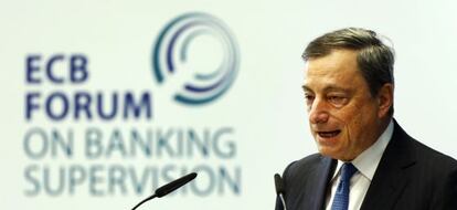 El presidente del BCE, Mario Draghi, el martes en Fr&aacute;ncfort.