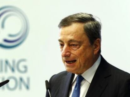 El presidente del BCE, Mario Draghi, el martes en Fr&aacute;ncfort.