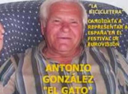 Antonio Gonzalez, <i>El Gato</i>,  que cantará el tema <i>La bicicleta</i>.