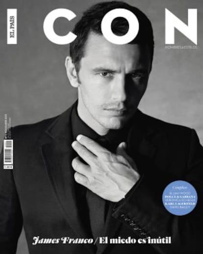 El actor James Franco protagoniza la portada del primer número de 'Icon'.