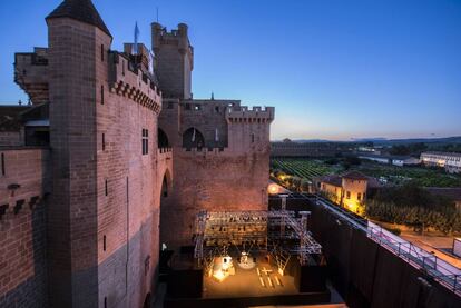 Escenario situado en el castillo donde está ambientada la obra de Shakespeare.