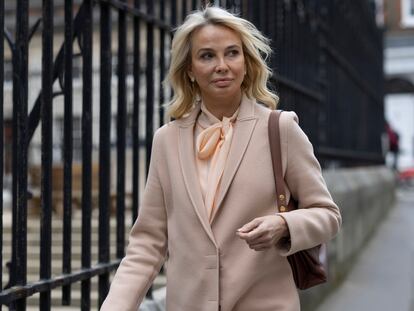 Corinna Larsen, a su llegada a la Corte de Justicia de Londres, el 29 de marzo.