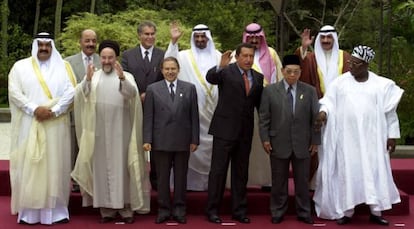 Delegados de países de la OPEP en Caracas en 2000.