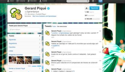 Imagen de la cuenta de Twitter de Gerard Piqué.