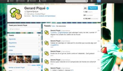 Imagen de la cuenta de Twitter de Gerard Piqu&eacute;.