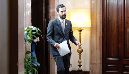 El president del Parlament, Roger Torrent, aquest dimarts.