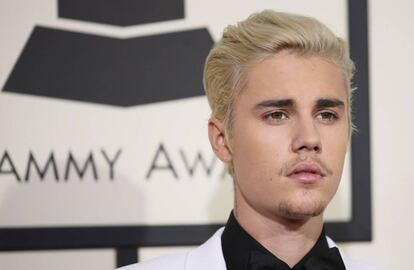 Justin Bieber en la pasada entrega de los premios Grammy.