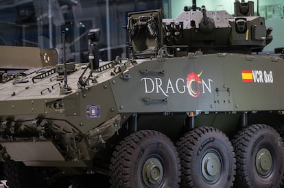 El VCR 8X8 Dragón de la empresa Tess Defence, expuesto en Feindef 2025.