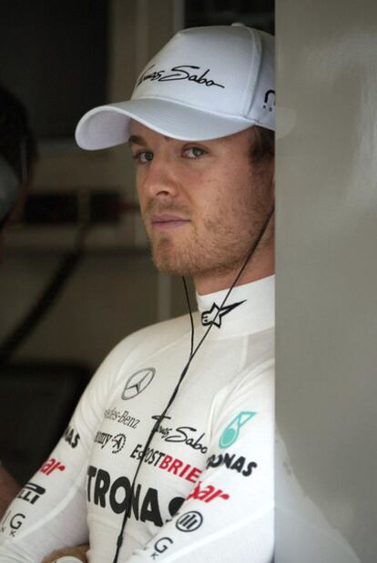 Nico Rosberg, en una pausa en los entrenamientos.