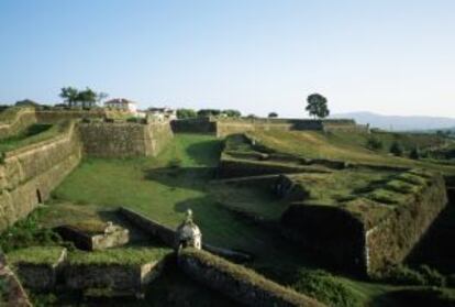 Panorámica del castillo de Valença do Minho, al norte de Portugal, construido en el siglo XVII.