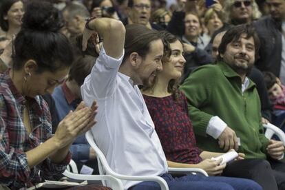 Pablo Iglesias al centre d&#039;esports de Vall d&#039;Hebron