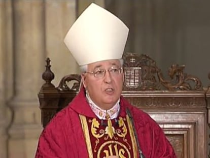 Reig Pla, durante su pol&eacute;mica homil&iacute;a de Viernes Santo.