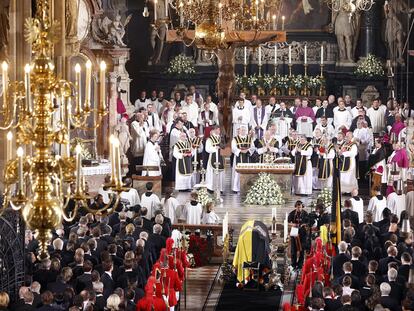 El funeral de Otto de Habsburgo, ayer en Viena.