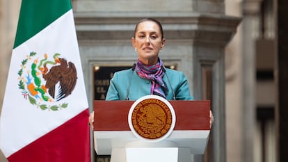 Claudia Sheinbaum en Palacio Nacional, en octubre de 2024.