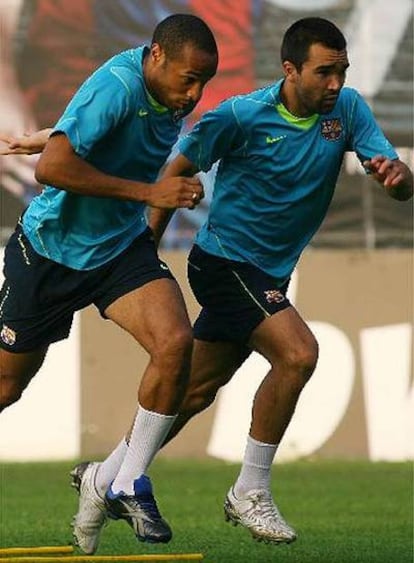 Henry y Deco en un entrenamiento