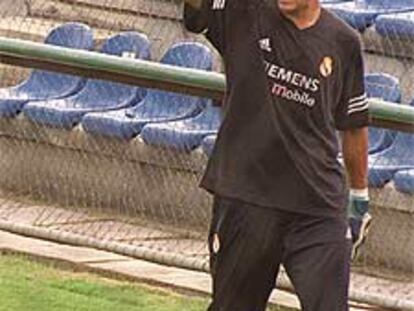 César en un entrenamiento del Madrid.