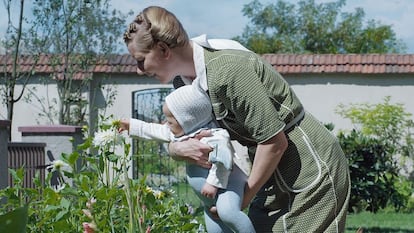 Sandra Hüller in a scene from 'The Zone of Interest'