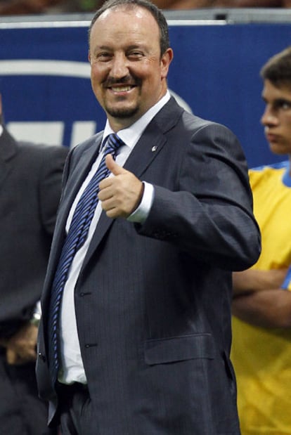 Rafa Benítez, el sábado pasado durante la Supercopa italiana, que el Inter ganó al Roma.