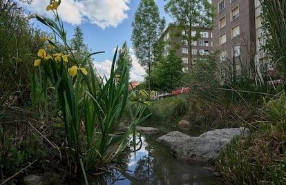 El rierol Batán ha estat introduït en la reforma integral de l'avinguda de Gasteiz, a Vitòria.