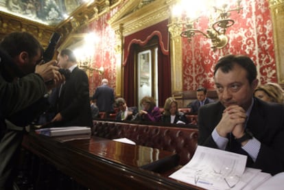 Manuel Cobo, en el pleno del Ayuntamiento de Madrid.