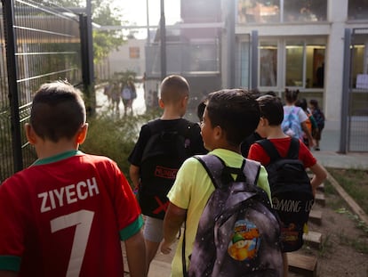 Arranque curso escolar en la escuela instituto Mercé Rodoreda de Barcelona.