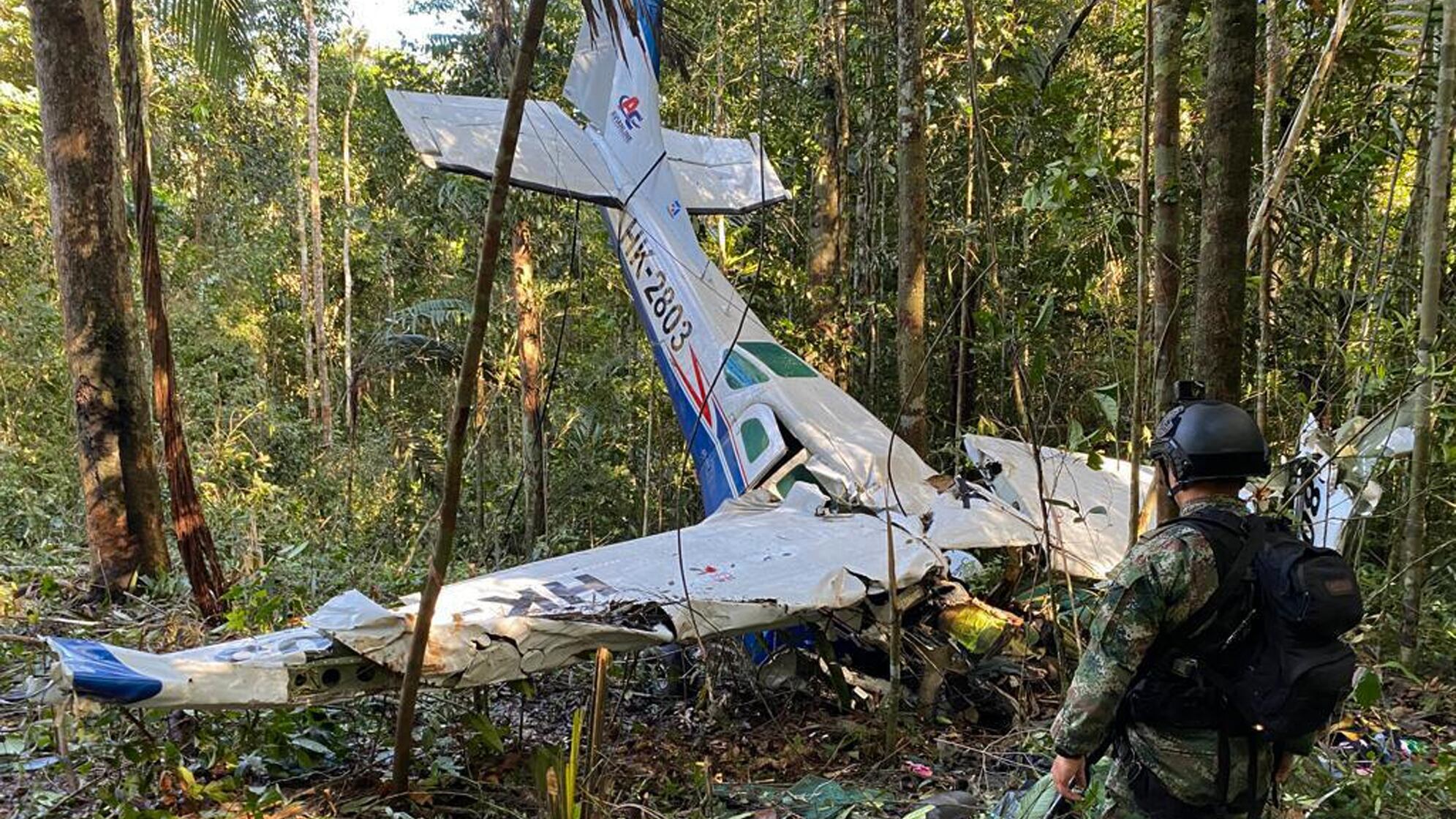 Lugar de accidente de la avioneta en el Guaviare.